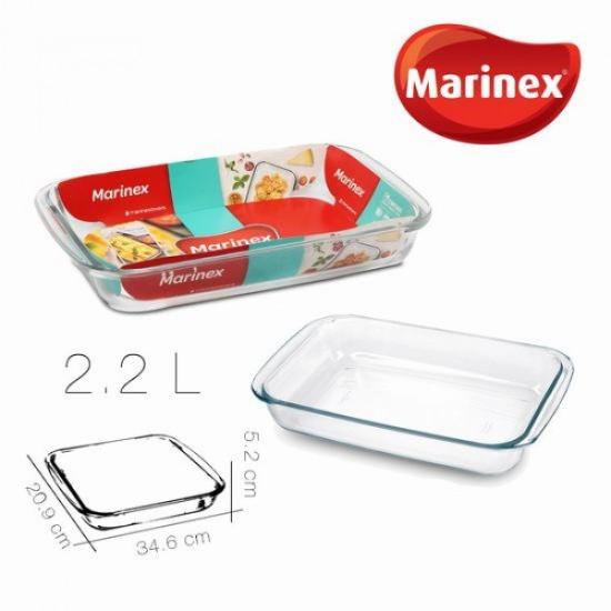 Prekės „Indas kepimui stikl. 2.0L 33*19*5.2cm Marinex“ paveikslėlis