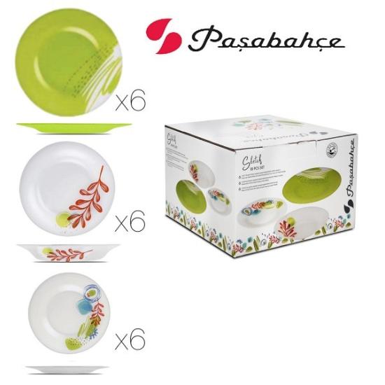 Prekės „Lėkščių rink. 18vnt (19/26/22gili)cm 98236“ paveikslėlis