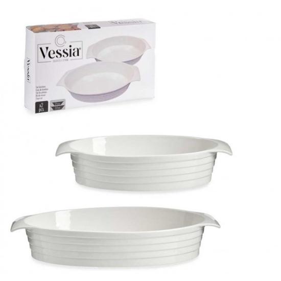 Prekės „Kepimo formų rink. 37*21*6/31*17*6.4 oval Vessia“ paveikslėlis