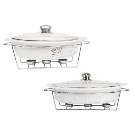 Prekės „Indas kepimui s/d 2.5L 38*28cm oval su stovu CX303“ paveikslėlis