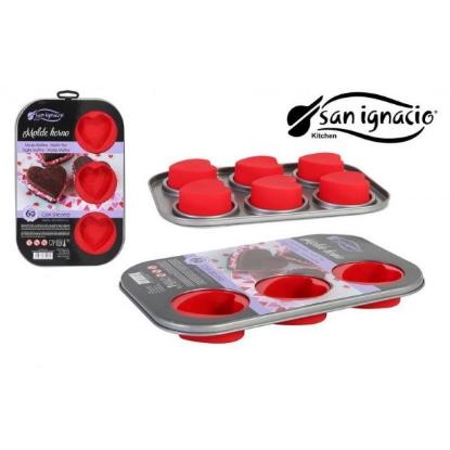 Prekės „Kepimo forma keksiuk met/silikon28.5*19*3cm 248SAN“ paveikslėlis