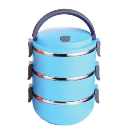 Prekės „Termosas maistui 3*0.7L mėlynas“ paveikslėlis