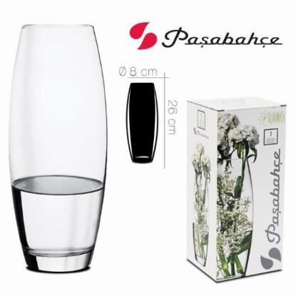 Prekės „Vaza stikl. 26*10cm FLORA“ paveikslėlis