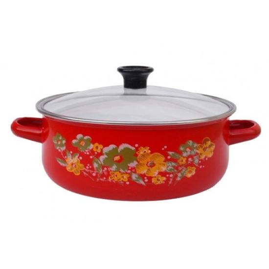 Prekės „Puodas emal. 20cm 2.0L su stikl.dangčiu 0494“ paveikslėlis