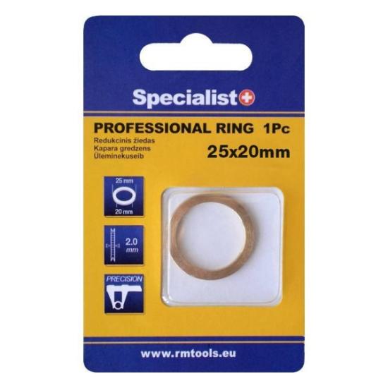Prekės „SPECIALIST+ redukcinis žiedas, PRO, 25.4x20x2 mm“ paveikslėlis