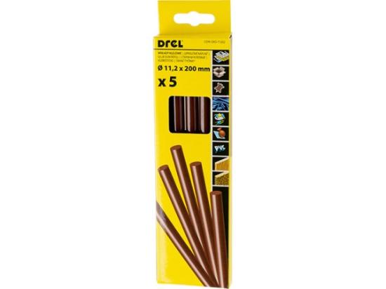 Prekės „Karštų klijų lazdelės 11,2 mm x 200 mm, rudos, 5 vnt.“ paveikslėlis