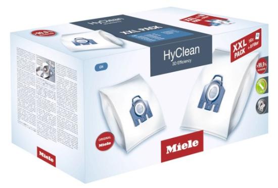 Prekės „MIELE 10408410 XXL HyClean GN Dulkių maišeliai 16 d.s.maišelių“ paveikslėlis