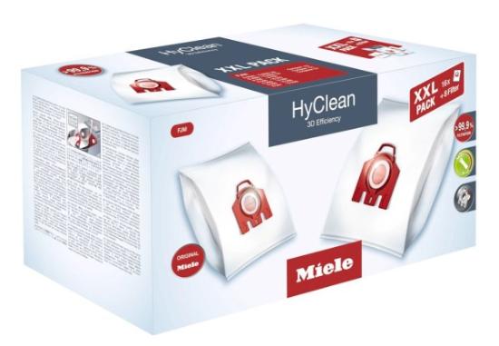 Prekės „MIELE 10408420 XXL HyClean FJM  Dulkių maišeliai 16 d.s.maišelių“ paveikslėlis