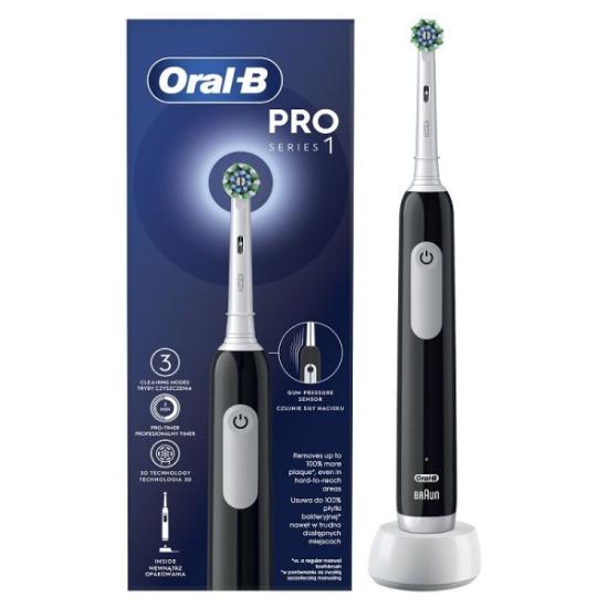 Prekės „BRAUN D305.513.3 Pro Series 1 juod. Cross Action dantų šepetėlis“ paveikslėlis
