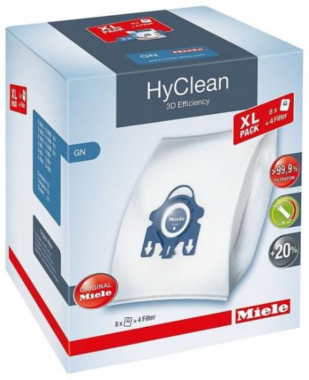 Prekės „MIELE 10455000 XL HyClean GN Dulkių maišeliai 8vnt .“ paveikslėlis