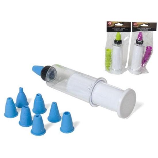 Prekės „Konditerinis švirkštas plast.100ml 8 antgaliai“ paveikslėlis