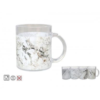 Prekės „Puodukas stikl. 330ml decor MARMUR“ paveikslėlis