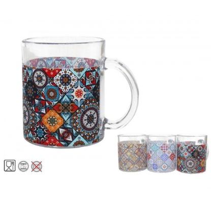Prekės „Puodukas stikl. 330ml decor MOZAIK“ paveikslėlis