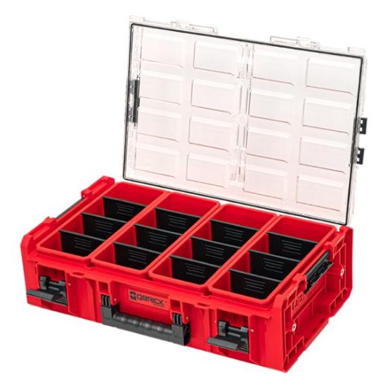 Prekės „QBRICK ONE smulkmenų dėtuvė 2XL 2.0 RED + adapteris (2 vnt.)“ paveikslėlis