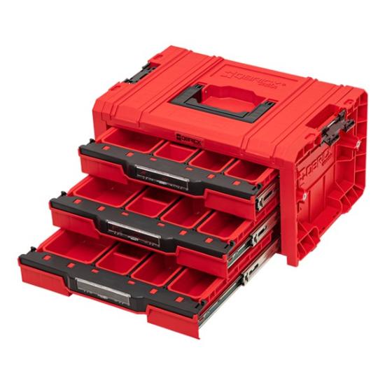 Prekės „QBRICK PRO įrankių dėžė su 3 stalčiais 2.0 EXPERT RED“ paveikslėlis