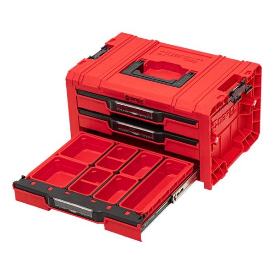 Prekės „QBRICK PRO įrankių dėžė su 3 stalčiais 2.0 EXPERT RED“ paveikslėlis