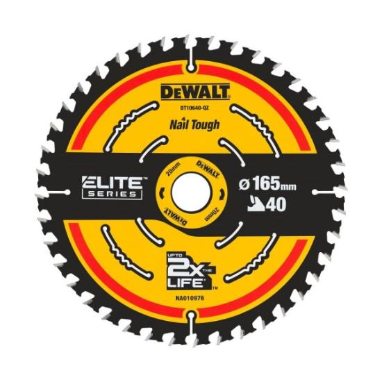Prekės „Pjov. diskas medienai DeWalt ELITE CSB 165x20mm 40T“ paveikslėlis