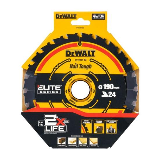 Prekės „Pjov. diskas medienai DeWalt ELITE CSB 190x30mm 24T“ paveikslėlis