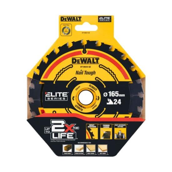 Prekės „Pjov. diskas medienai DeWalt ELITE CSB 165x20mm 24T“ paveikslėlis
