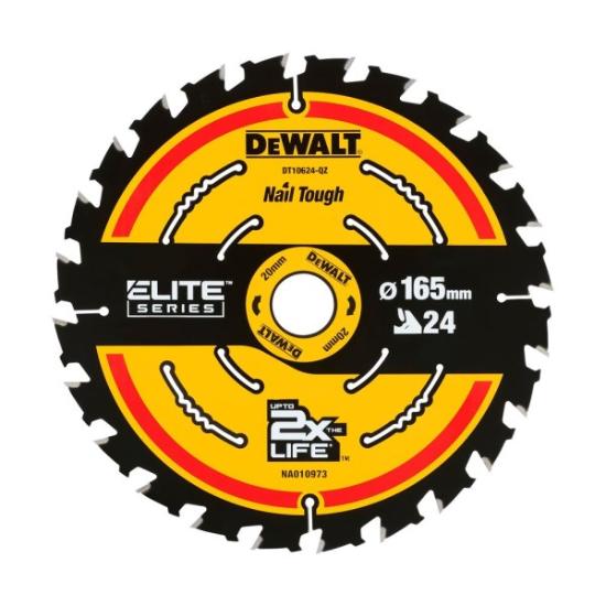 Prekės „Pjov. diskas medienai DeWalt ELITE CSB 165x20mm 24T“ paveikslėlis