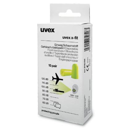 Prekės „Ausų kamštukai UVEX X-fit, 37dB, 15 porų“ paveikslėlis