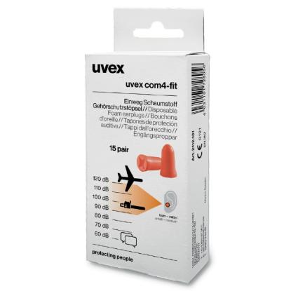 Prekės „Ausų kamštukai UVEX Com4-fit SNR, 33dB, 15 porų“ paveikslėlis