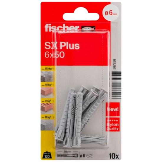 Prekės „FISCHER kaiščiai SX Plus, 6x50 mm, 10 vnt.“ paveikslėlis
