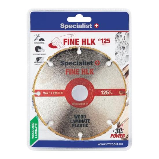Prekės „SPECIALIST+ pjovimo diskas FINE HLK, 125 mm“ paveikslėlis
