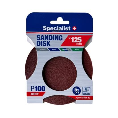 Prekės „SPECIALIST+ šlifavimo popierius P100, 125 mm, 5 vnt.“ paveikslėlis
