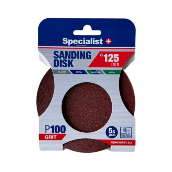 Prekės „SPECIALIST+ šlifavimo popierius P100, 125 mm, 5 vnt.“ paveikslėlis