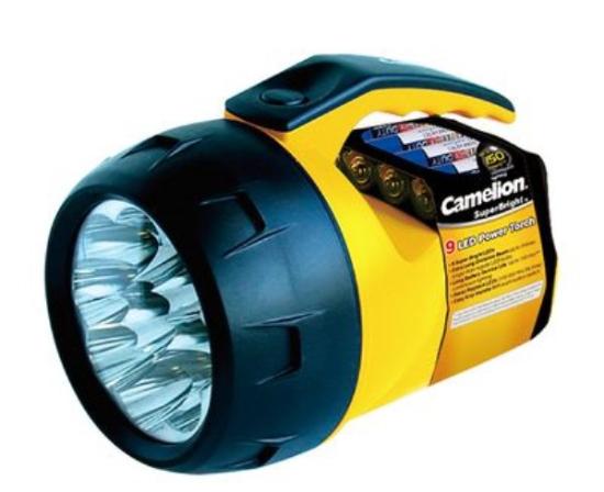 Prekės „Prožektorius, 9 LED, 18lm,4xAA, CAMELION“ paveikslėlis