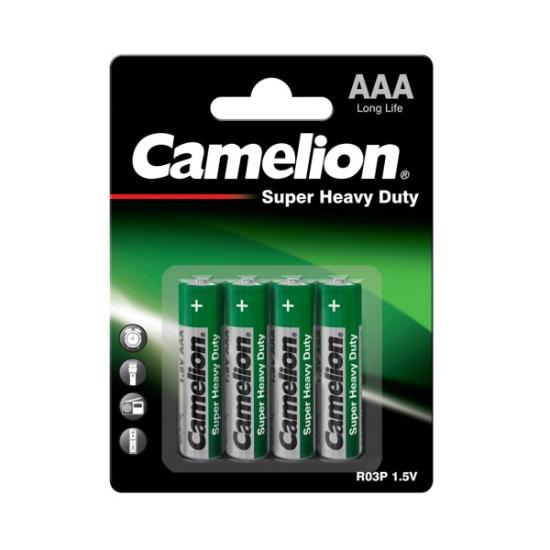 Prekės „Elementai, anglies cinko, AAA, 1,5V, R03, B4, CAMELION, 4 vnt.“ paveikslėlis