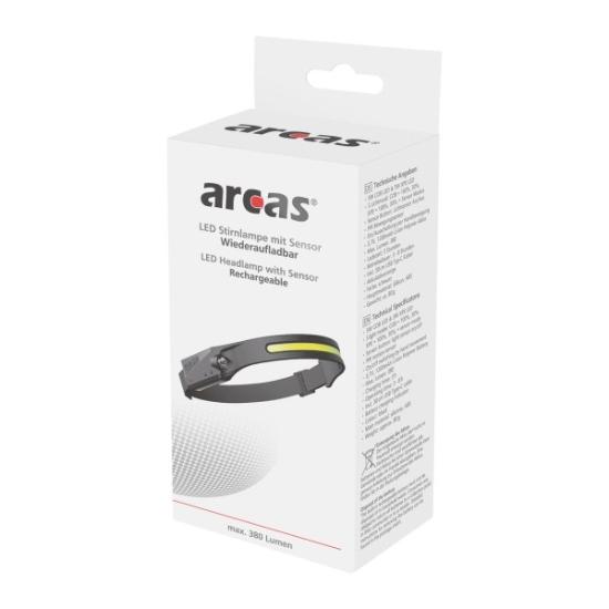 Prekės „Galvos žibintuvėlis, 5W + 3W, įkraunamas USB-C, ARCAS“ paveikslėlis