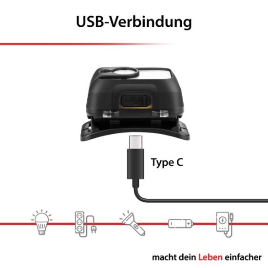 Prekės „Galvos žibintuvėlis, 9W, įkraunamas USB-C, ARCAS“ paveikslėlis