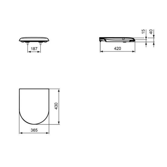 Prekės „Pakabinamas unitazas IDEAL STANDARD T368001, su dangčiu“ paveikslėlis