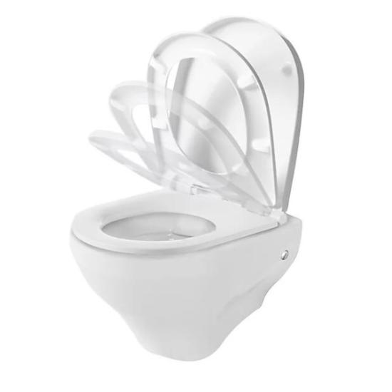 Prekės „Pakabinamas unitazas CAVALLY Rimless, su lėtai nusileidžiančiu dangčiu“ paveikslėlis