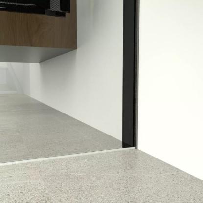 Prekės „Dušo sienelė BALMANI Walk-In 140 Black“ paveikslėlis