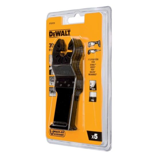 Prekės „Daugiafunkcinio įrankio geležtės 30 mm x 43 mm, DeWALT, 5 vnt.“ paveikslėlis