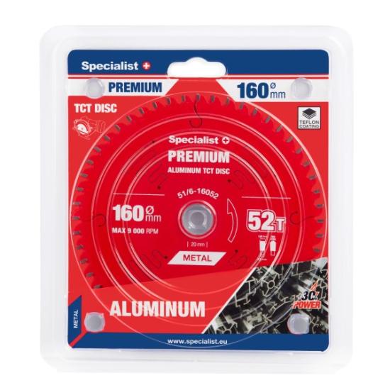 Prekės „Pjovimo diskas 160x52Tx20mm, Aluminium PREMIUM, SPECIALIST+“ paveikslėlis