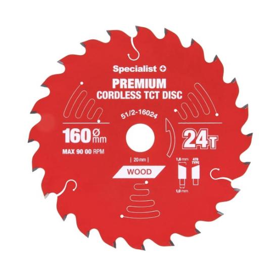 Prekės „Pjovimo diskas 160x24Tx20mm, Cordless PREMIUM, SPECIALIST+“ paveikslėlis