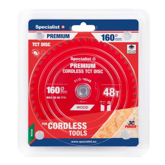 Prekės „Pjovimo diskas 160x48Tx20mm, Cordless PREMIUM, SPECIALIST+“ paveikslėlis