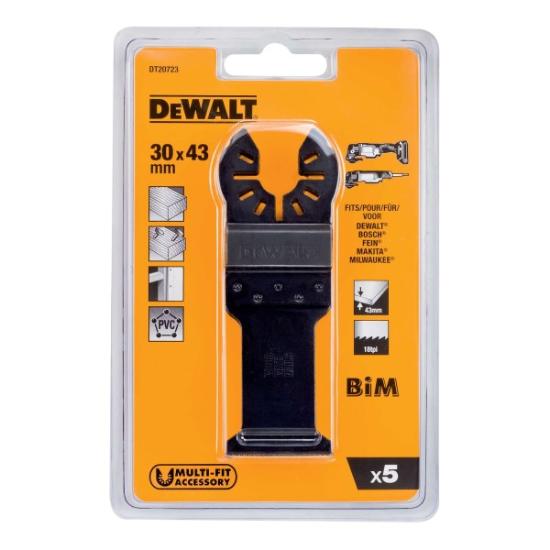Prekės „Daugiafunkcinio įrankio geležtės 31 mm x 43 mm, DeWALT, 5 vnt.“ paveikslėlis