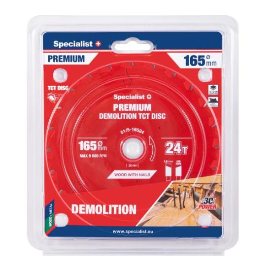 Prekės „Pjovimo diskas 165x24Tx20mm, Demolition PREMIUM, SPECIALIST+“ paveikslėlis