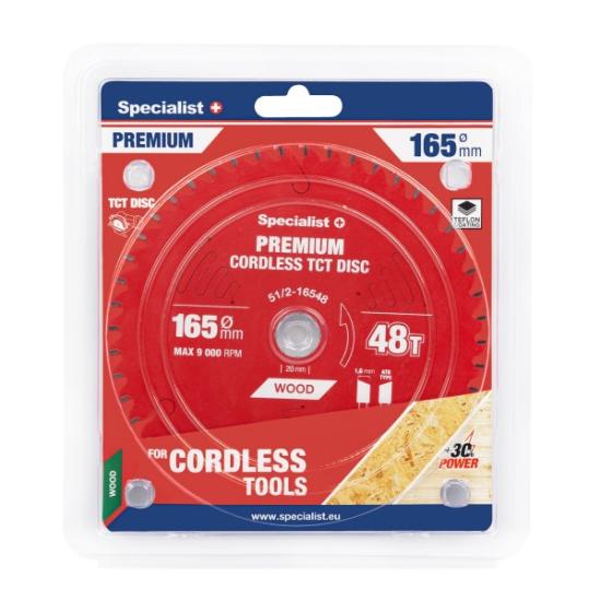 Prekės „Pjovimo diskas 165x48Tx20mm, Cordless PREMIUM, SPECIALIST+“ paveikslėlis