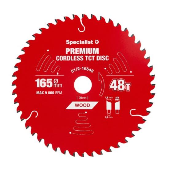 Prekės „Pjovimo diskas 165x48Tx20mm, Cordless PREMIUM, SPECIALIST+“ paveikslėlis