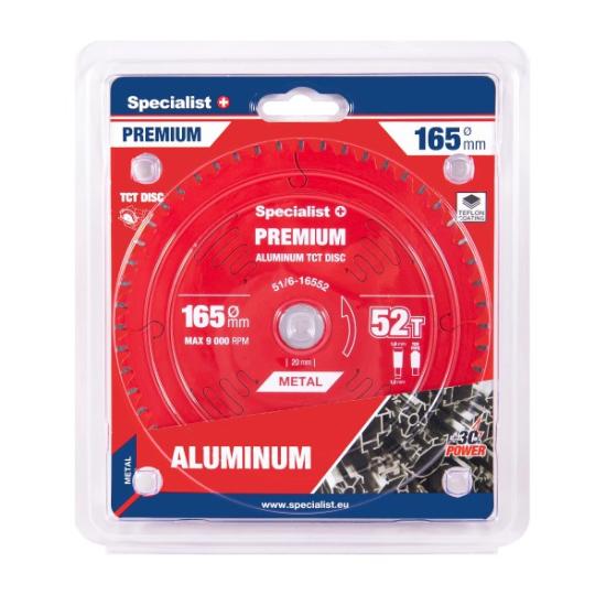 Prekės „Pjovimo diskas 165x52Tx20mm, Aluminium PREMIUM, SPECIALIST+“ paveikslėlis