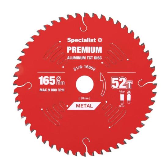 Prekės „Pjovimo diskas 165x52Tx20mm, Aluminium PREMIUM, SPECIALIST+“ paveikslėlis