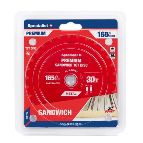 Prekės „Pjovimo diskas 165x30Tx20mm, Sandwich PREMIUM, SPECIALIST+“ paveikslėlis