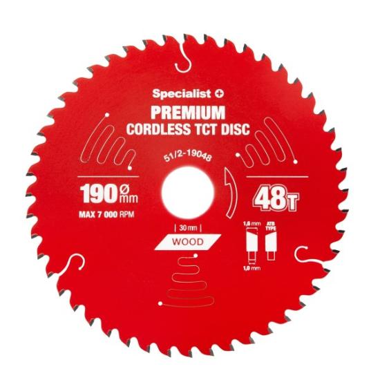 Prekės „Pjovimo diskas 190x48Tx30mm, Cordless PREMIUM, SPECIALIST+“ paveikslėlis