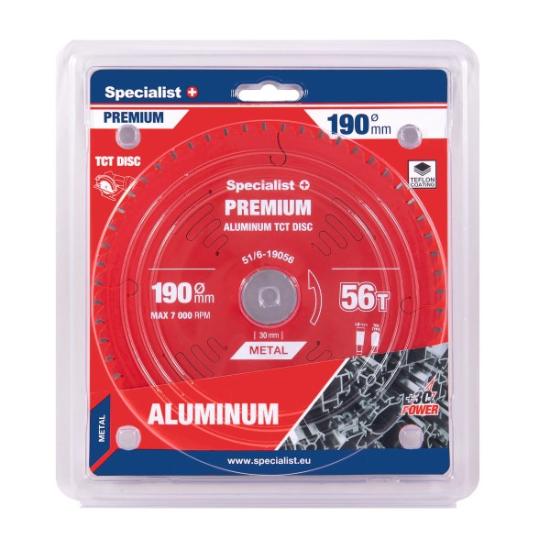 Prekės „Pjovimo diskas 190x56Tx30mm, Aluminium PREMIUM, SPECIALIST+“ paveikslėlis